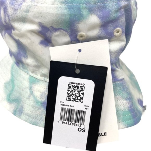 🔥HOT SALE🔥Converse Reversible Bucket Hat Blue White Canvas 10023011-A05 - Picture 4 of 4
